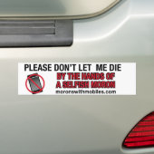 メールや文字を打つ駆動バンパーステッカー1 バンパーステッカー (車上)