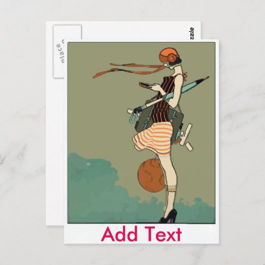 メールや文字を打つ ポストカード (正面/裏面)