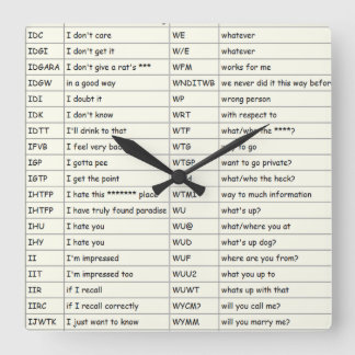メールや文字を打つ-柱時計(W) Iのthur スクエア壁時計