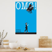 メールや文字を打つ。歩く。 ポスター (キッチン)