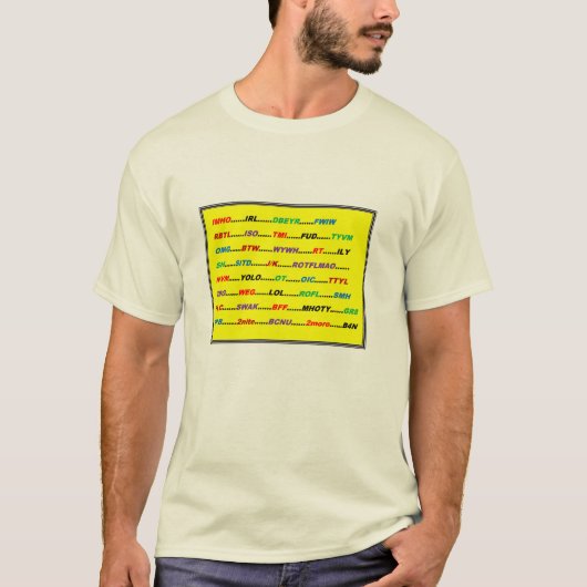 メールや文字を打つTシャツ Tシャツ (正面)