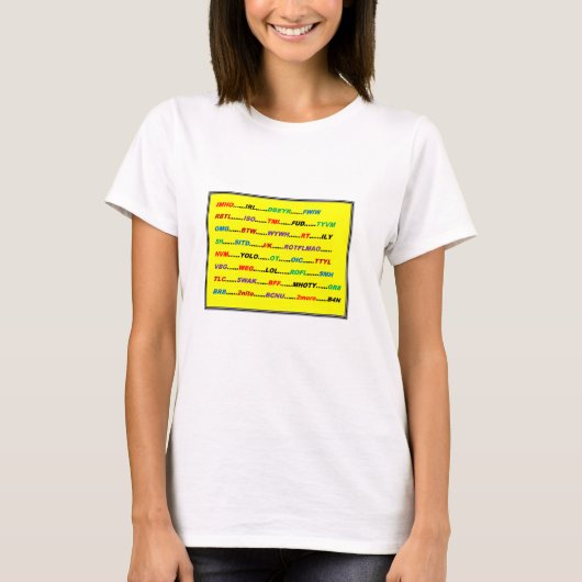 メールや文字を打つTシャツ Tシャツ (正面)