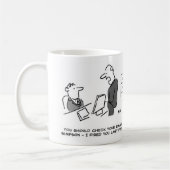 メールをチェックする必要がある – 私は金曜日あなたを解雇した コーヒーマグカップ (左)