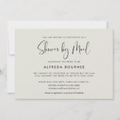 メールエレガントでシャワーを浴びモダンる 招待状 (正面)