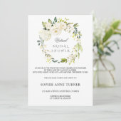 メールエレガントによる白フローラ仮想ブライダルシャワー 招待状 (スタンド正面)