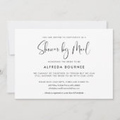 メールエレガントによる白黒シャワモダンー 招待状 (正面)