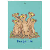 メールカおもしろいット家族漫画イラストレーション クリップボード (裏面)