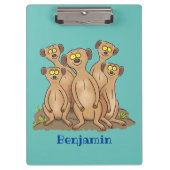 メールカおもしろいット家族漫画イラストレーション クリップボード (正面)