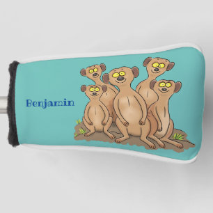 メールカおもしろいット家族漫画イラストレーション ゴルフヘッドカバー