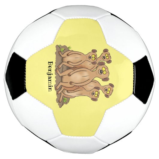 メールカおもしろいット家族漫画イラストレーション サッカーボール (回転)
