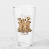 メールカおもしろいット家族漫画イラストレーション タンブラーグラス (裏面)