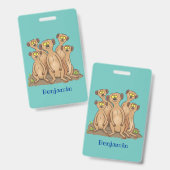 メールカおもしろいット家族漫画イラストレーション バッジ (正面＆裏面)