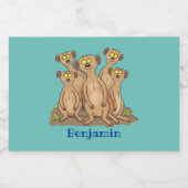 メールカおもしろいット家族漫画イラストレーション フードラベル (シングルラベル)