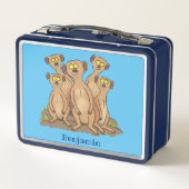 メールカおもしろいット家族漫画イラストレーション メタルランチボックス (裏面)