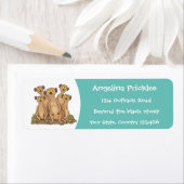 メールカおもしろいット家族漫画イラストレーション ラベル (インサイチュ)