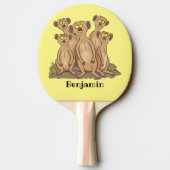 メールカおもしろいット家族漫画イラストレーション 卓球ラケット (裏面)