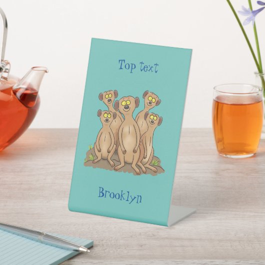 メールカおもしろいット家族漫画イラストレーション 台座サイン (インサイチュ)