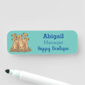 メールカおもしろいット家族漫画イラストレーション 名札 (インサイチュ)