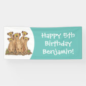 メールカおもしろいット家族漫画イラストレーション 横断幕 (横)