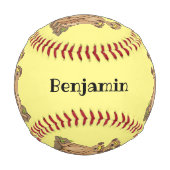 メールカおもしろいット家族漫画イラストレーション 野球ボール (正面)