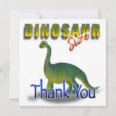 メールカラフルキャリア恐竜ありがとうフラットカード (正面)
