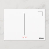 メールガールピンクの鳥による赤ちゃんシャワー ポストカード (裏面)