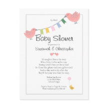 メールガールピンクの鳥による赤ちゃんシャワー