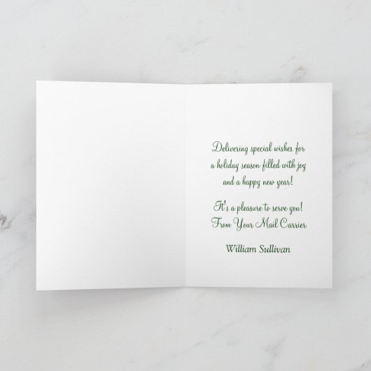 メールキャリアからのメールボックスの季節の挨拶 シーズンカード (内部)