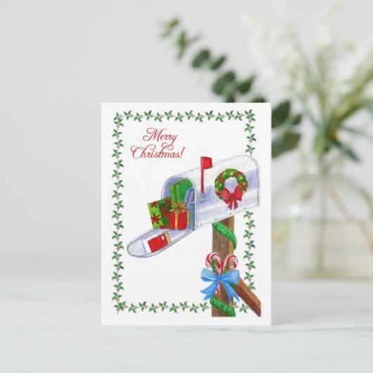 メールキャリアのクリスマスポストカード シーズンポストカード (スタンド正面)
