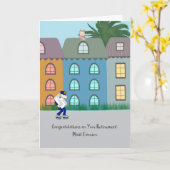 メールキャリアの退職カード カード (黄色い花)