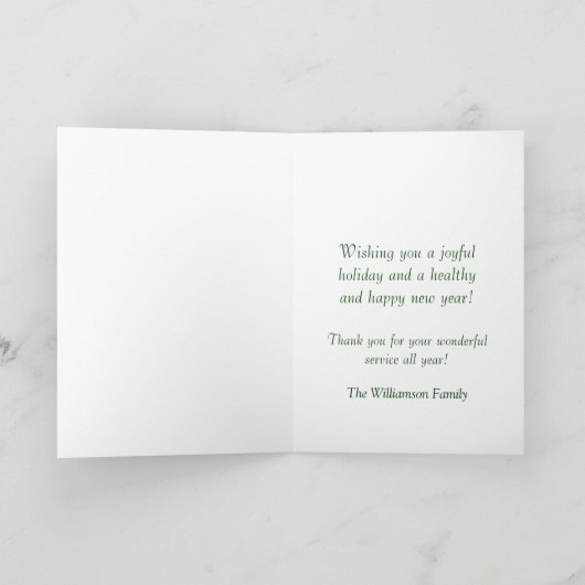 メールキャリアへのメールボックスタイーンの挨拶 シーズンカード (内部)