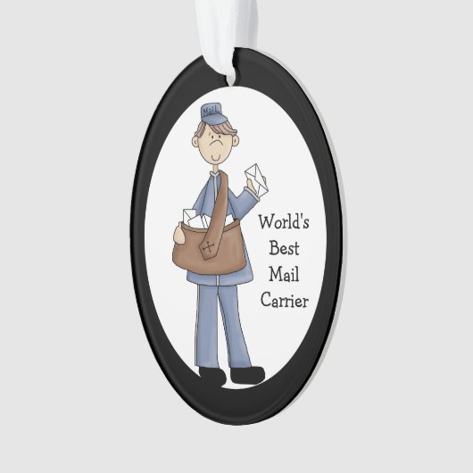 メールキャリアアクリルありがとうオーナメント オーナメント (正面)