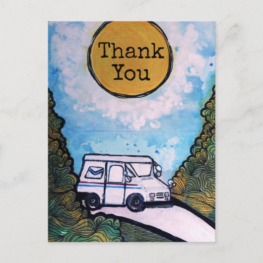 メールキャリアイラストレーション ポストカード (正面)