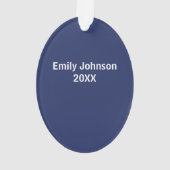 メールキャリアクリスマスツリーのカスタマイズ可能な名前 オーナメント (裏面)