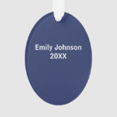 メールキャリアクリスマスツリーのカスタマイズ可能な名前 オーナメント (裏面)