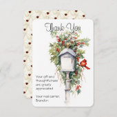 メールキャリアクリスマスメールボックスサンキューカード サンキューカード (正面/裏面)