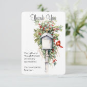 メールキャリアクリスマスメールボックスサンキューカード サンキューカード (スタンド正面)