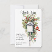 メールキャリアクリスマスメールボックスサンキューカード サンキューカード (正面)