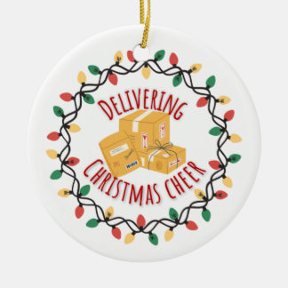 メールキャリアメールメールマンUPS FedExクリスマス セラミックオーナメント