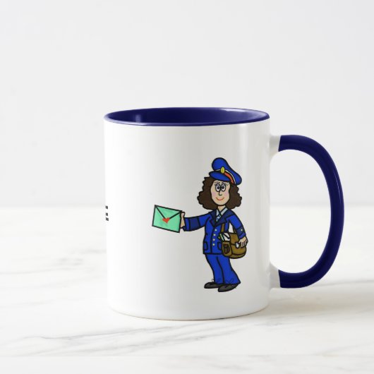 メールキャリア名パーソナライズされたMug （メス） マグカップ (右)