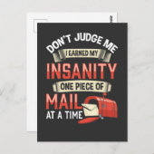 メールキャリア用の異常なメー熱狂するルマン引用文 ポストカード (正面/裏面)