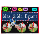 メールキャリア郵便配達員トート- 「戻る」を参照 ラージペーパーバッグ (裏面)