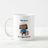 メールキャリア黒人女性パーソナライズ コーヒーマグカップ (左)
