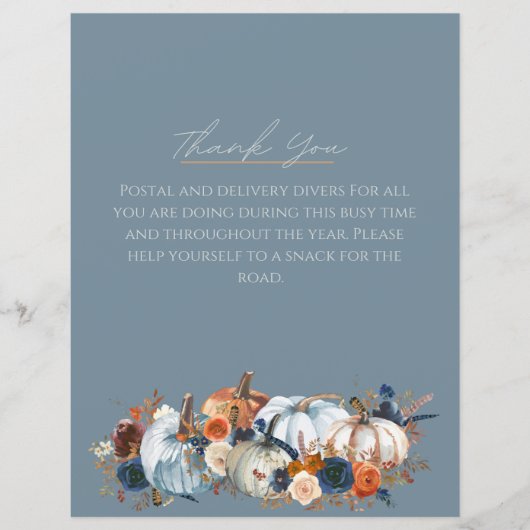 メールキャリア，ありがとう，サイン，ポーチデコル，秋 (正面)