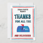 メールキャリア |ポストすべてのメールに感謝 サンキューカード (正面)