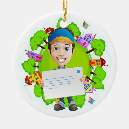 メールキャリア/配送担当者 – SRF セラミックオーナメント (正面)