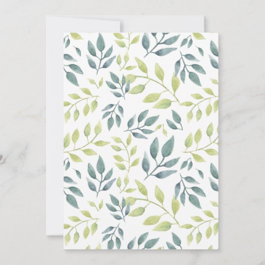 メールサファリ動物によるシャワー男女兼用ベビー 招待状 (裏面)