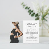 メールシンプルでシャワーフォトベビーシャワー インビテーションポストカード (スタンド正面)