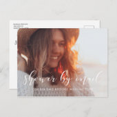 メールシンプル写真によるエレガントとベビーシャワー ポストカード (正面/裏面)