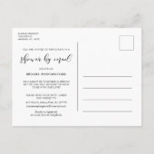 メールシンプル写真によるエレガントとベビーシャワー ポストカード (裏面)